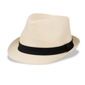 Unisex Lightweight Panama-Style Fedora with Black Band